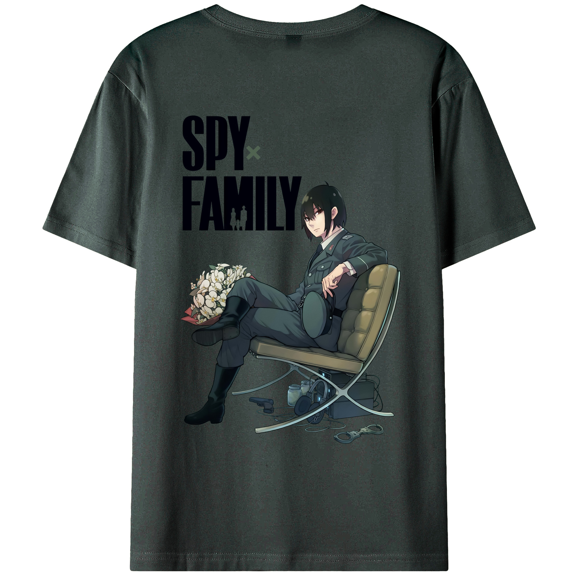 （画像用） SPY×FAMILY间谍家家酒 綿100％ メンズ半袖Tシャツ（バックプリント） 通気性